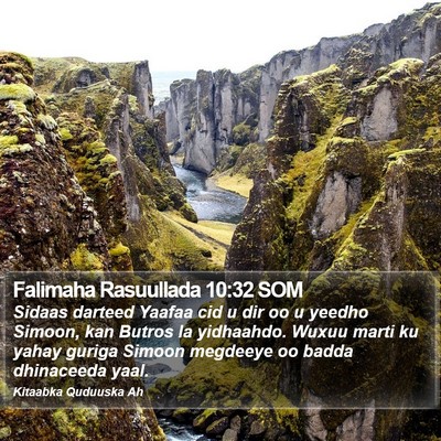 Falimaha Rasuullada 10:32 SOM Bible Verse Image
