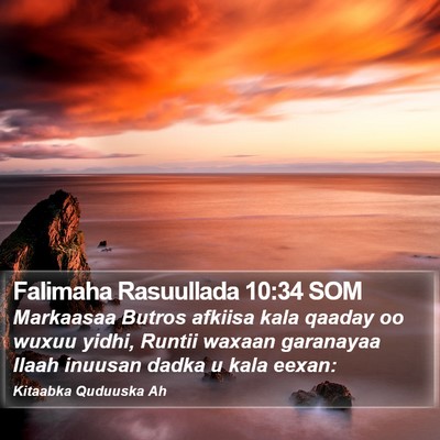 Falimaha Rasuullada 10:34 SOM Bible Verse Image