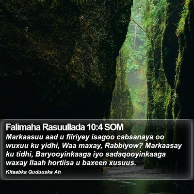 Falimaha Rasuullada 10:4 SOM Bible Verse Image
