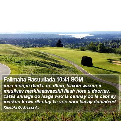Falimaha Rasuullada 10:41 SOM Bible Verse Image
