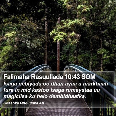 Falimaha Rasuullada 10:43 SOM Bible Verse Image