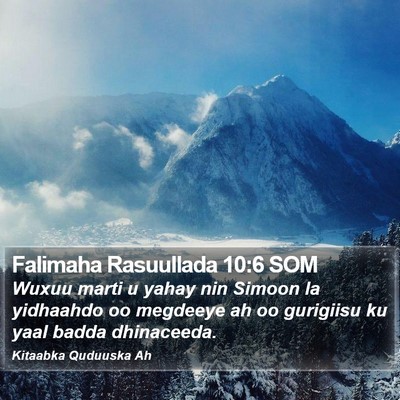 Falimaha Rasuullada 10:6 SOM Bible Verse Image