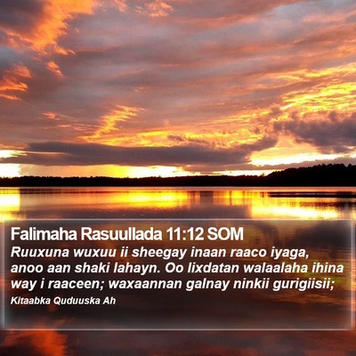 Falimaha Rasuullada 11:12 SOM Bible Verse Image