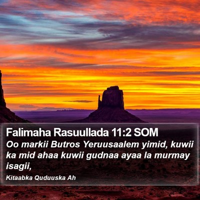 Falimaha Rasuullada 11:2 SOM Bible Verse Image