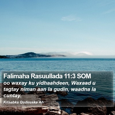 Falimaha Rasuullada 11:3 SOM Bible Verse Image