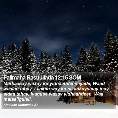 Falimaha Rasuullada 12:15 SOM Bible Verse Image