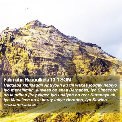Falimaha Rasuullada 13:1 SOM Bible Verse Image
