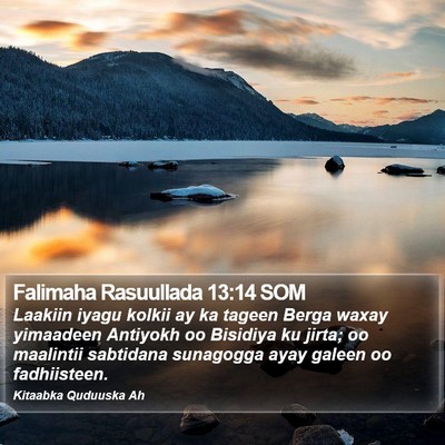 Falimaha Rasuullada 13:14 SOM Bible Verse Image