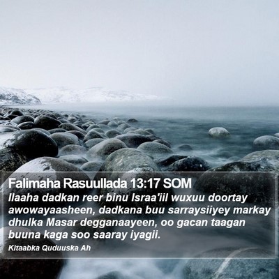 Falimaha Rasuullada 13:17 SOM Bible Verse Image