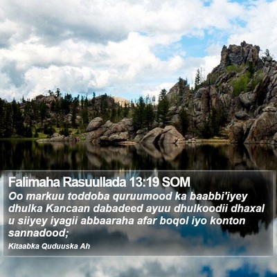 Falimaha Rasuullada 13:19 SOM Bible Verse Image