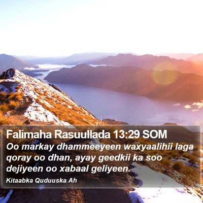 Falimaha Rasuullada 13:29 SOM Bible Verse Image