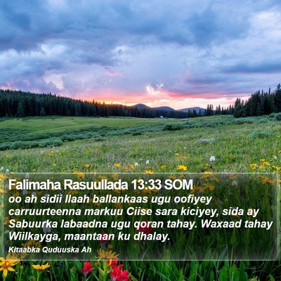 Falimaha Rasuullada 13:33 SOM Bible Verse Image