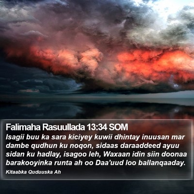 Falimaha Rasuullada 13:34 SOM Bible Verse Image