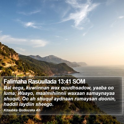 Falimaha Rasuullada 13:41 SOM Bible Verse Image