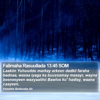 Falimaha Rasuullada 13:45 SOM Bible Verse Image