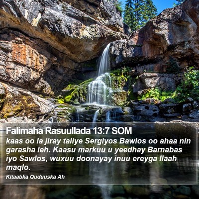 Falimaha Rasuullada 13:7 SOM Bible Verse Image