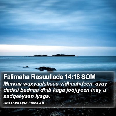 Falimaha Rasuullada 14:18 SOM Bible Verse Image