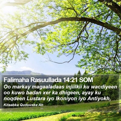 Falimaha Rasuullada 14:21 SOM Bible Verse Image