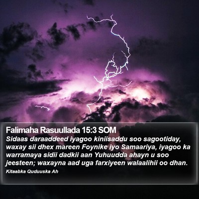 Falimaha Rasuullada 15:3 SOM Bible Verse Image