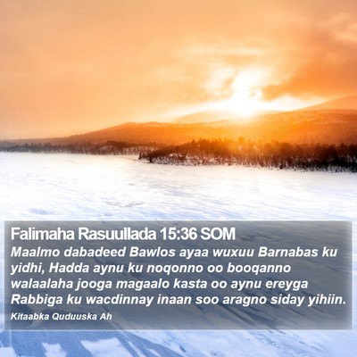Falimaha Rasuullada 15:36 SOM Bible Verse Image