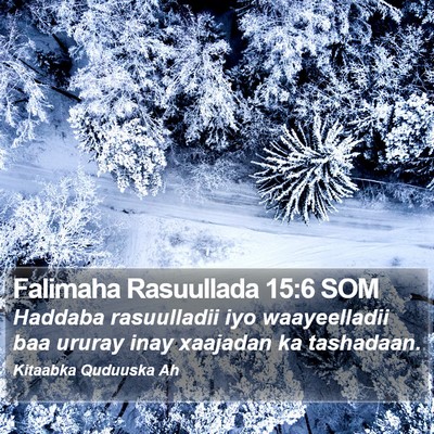 Falimaha Rasuullada 15:6 SOM Bible Verse Image