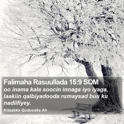 Falimaha Rasuullada 15:9 SOM Bible Verse Image