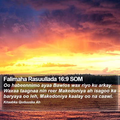 Falimaha Rasuullada 16:9 SOM Bible Verse Image