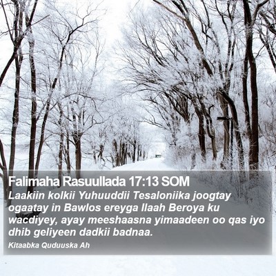 Falimaha Rasuullada 17:13 SOM Bible Verse Image