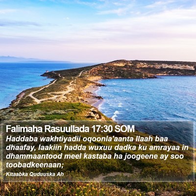 Falimaha Rasuullada 17:30 SOM Bible Verse Image