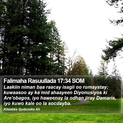 Falimaha Rasuullada 17:34 SOM Bible Verse Image