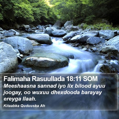 Falimaha Rasuullada 18:11 SOM Bible Verse Image