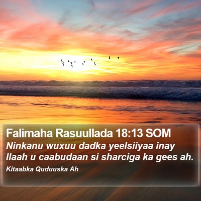 Falimaha Rasuullada 18:13 SOM Bible Verse Image