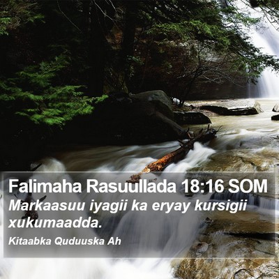 Falimaha Rasuullada 18:16 SOM Bible Verse Image