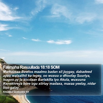 Falimaha Rasuullada 18:18 SOM Bible Verse Image