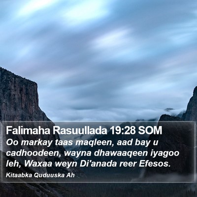 Falimaha Rasuullada 19:28 SOM Bible Verse Image