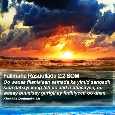 Falimaha Rasuullada 2:2 SOM Bible Verse Image