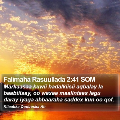 Falimaha Rasuullada 2:41 SOM Bible Verse Image