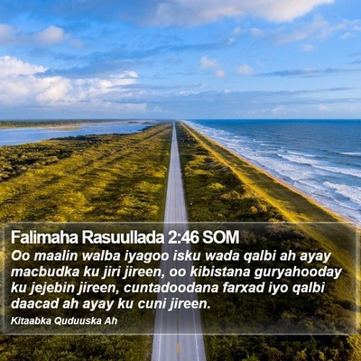 Falimaha Rasuullada 2:46 SOM Bible Verse Image