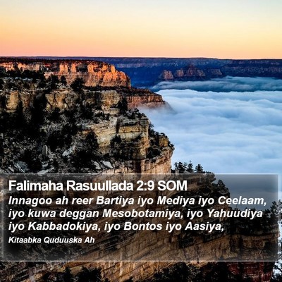 Falimaha Rasuullada 2:9 SOM Bible Verse Image