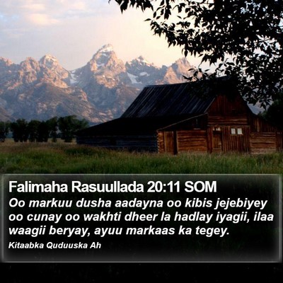 Falimaha Rasuullada 20:11 SOM Bible Verse Image