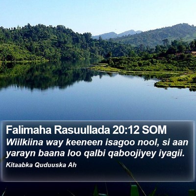 Falimaha Rasuullada 20:12 SOM Bible Verse Image
