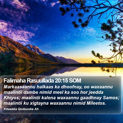 Falimaha Rasuullada 20:15 SOM Bible Verse Image