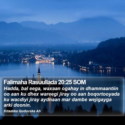 Falimaha Rasuullada 20:25 SOM Bible Verse Image