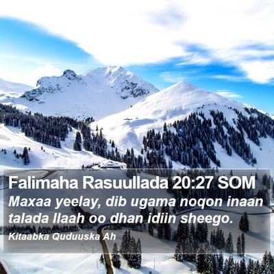 Falimaha Rasuullada 20:27 SOM Bible Verse Image