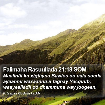 Falimaha Rasuullada 21:18 SOM Bible Verse Image
