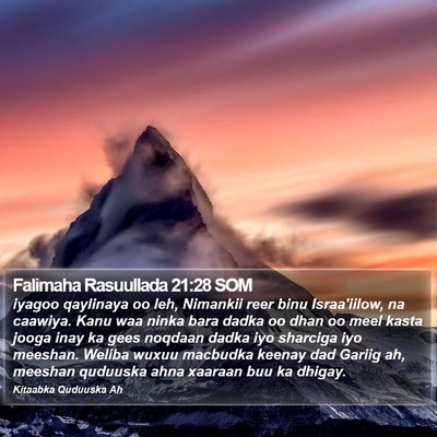 Falimaha Rasuullada 21:28 SOM Bible Verse Image