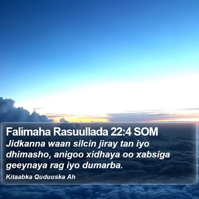 Falimaha Rasuullada 22:4 SOM Bible Verse Image