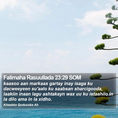 Falimaha Rasuullada 23:29 SOM Bible Verse Image