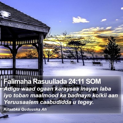 Falimaha Rasuullada 24:11 SOM Bible Verse Image