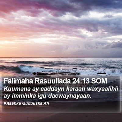 Falimaha Rasuullada 24:13 SOM Bible Verse Image